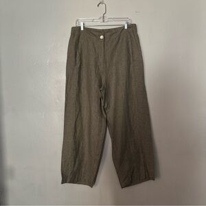 Habitat Clothes to Live In Womens Linen Pants Oversized Wide Leg Large